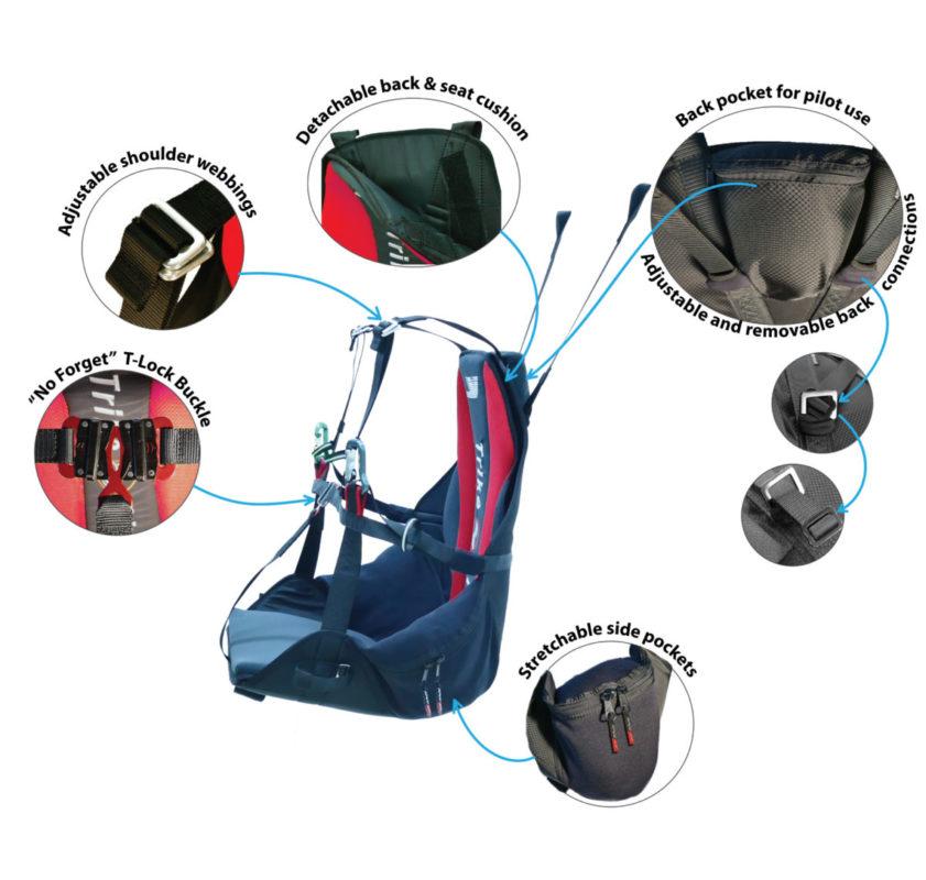 APCO Trike Passenger Harness – Gurtzeug von APCO Aviation (Bild 2)