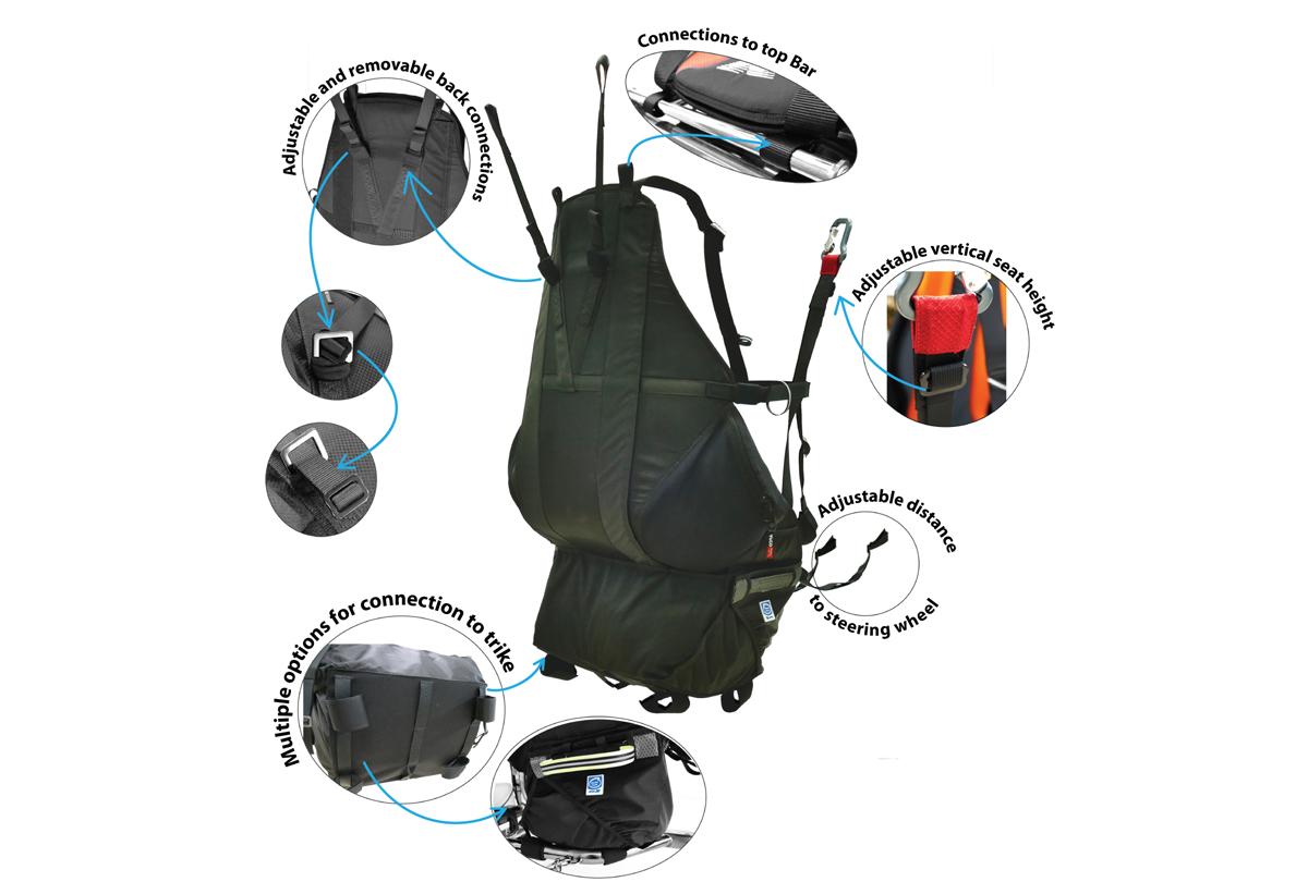 APCO Trike Pilot Harness – sellette d'APCO Aviation (image 4)