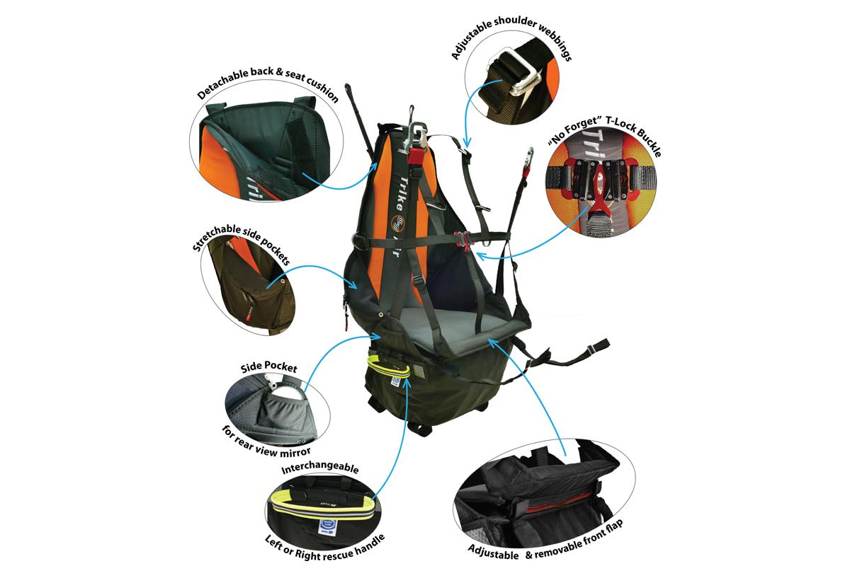 APCO Trike Pilot Harness – sellette d'APCO Aviation (image 3)