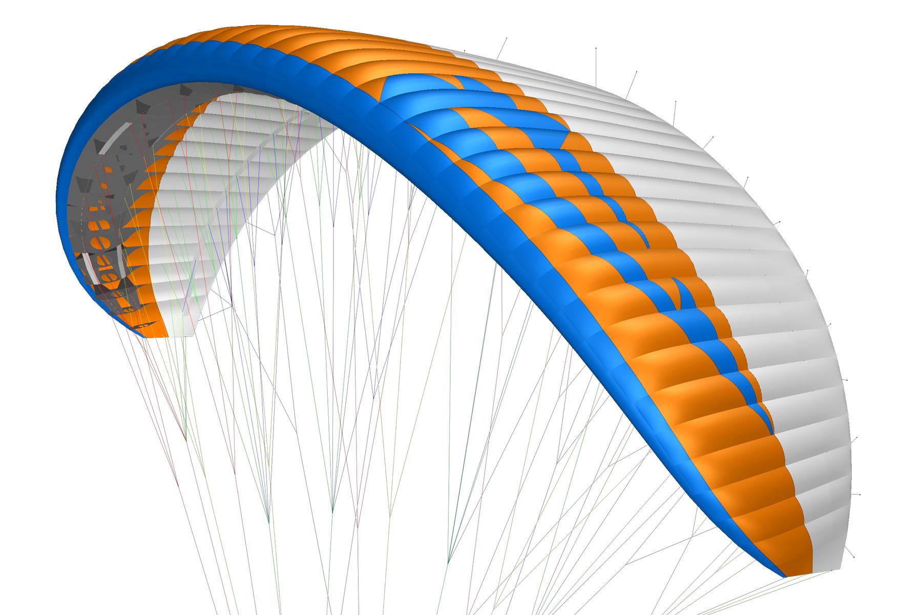 APCO Hybrid Paramotor – EN-B aile de paramoteur d'APCO Aviation en vol (image 15)