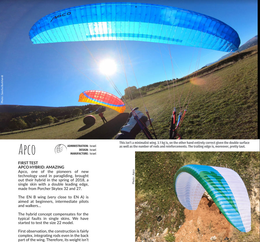 APCO Hybrid Paramotor – EN-B aile de paramoteur d'APCO Aviation en vol (image 35)